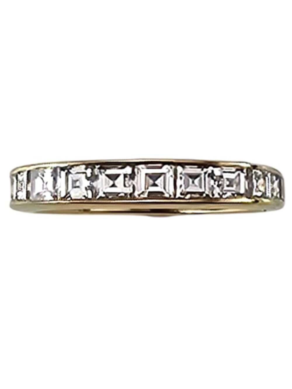 18K Yellow Gold and Diamond Band Ring Size 4.25 #25122